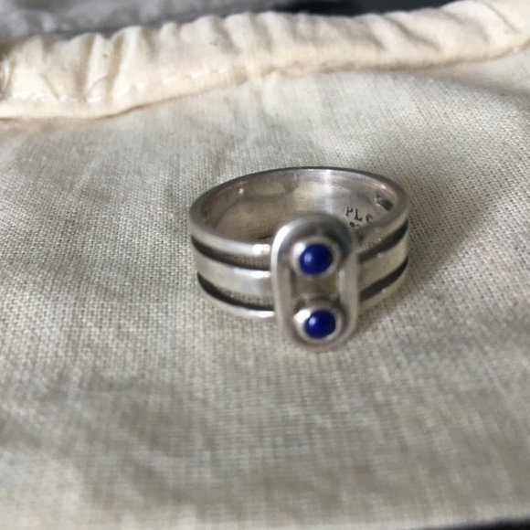 Pamela Love  sterling silver with lapis inlay - Picture 1 of 7